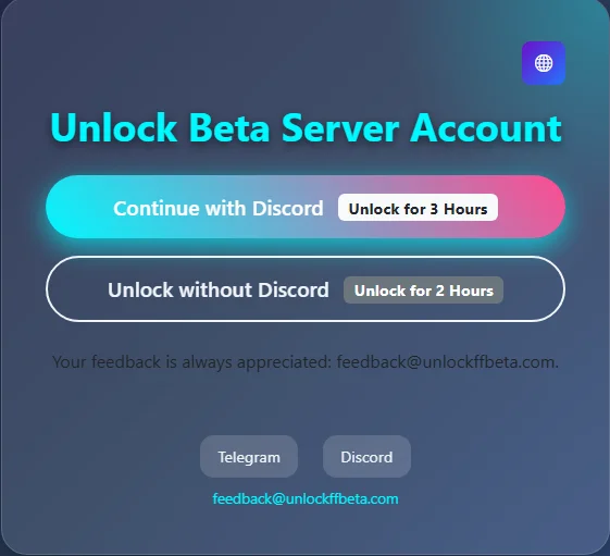 Unlock Beta Server Account